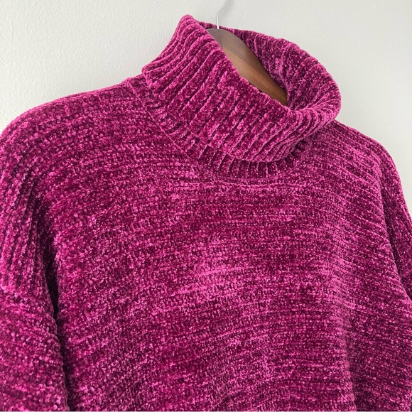 Pink Rose Super Soft Comfy Turtleneck Sweater Deep Pink Women’s Medium - Picture 5 of 11